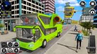 Voando Ônibus Simulador Jogos Screen Shot 3