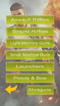 Guide Free Fire Weapons Screen Shot 0