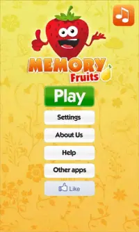 Memo Fruits: ćwicz pamięć Screen Shot 0