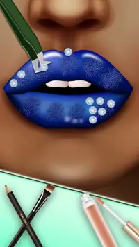 립 아트 립스틱 메이크업: 뷰티 아티스트 게임 Screen Shot 0