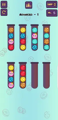 Cookies Sort – Fun Sorting Logic Puzzle Challenge Screen Shot 2