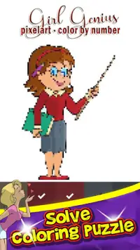 Girl Genius! Color By Number - PixelArt Coloring Screen Shot 4
