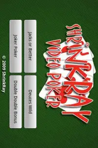 ShrinkRay Video Poker Lite Screen Shot 0