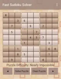 Fast Sudoku Solver Screen Shot 0