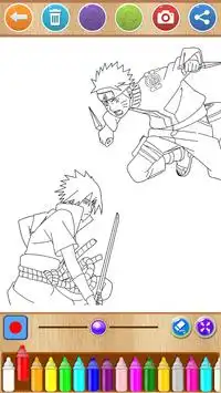 Naruto VS Sasuke Coloring Book Screen Shot 1