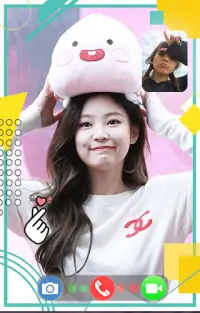 Jennie Kim Video Call Blackpink - Call Simulation Screen Shot 2