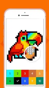 Warna Unicorn dengan nomor - kotak pasir pixel art Screen Shot 3