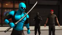 Blue Ninja : Superhero Game Screen Shot 1