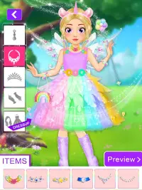 unicorn लड़कियों ड्रेस अप खेलv Screen Shot 4