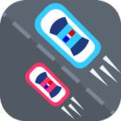 Two police cars traffic racer