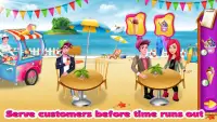 Ice Cream Beach Cart: Ice Popsicle Shop Games Screen Shot 3