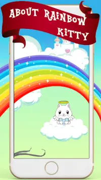 Kitty Rainbow Stack Survival Game Screen Shot 1