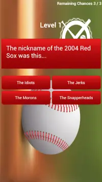 Boston Baseball Trivia Screen Shot 2