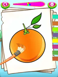 الفاكهة لعبة كتاب التلوين : الرسم والرسم Screen Shot 4