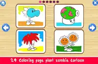 Painting Plant vs Coloring - Zombie Vegetable Screen Shot 1