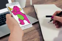 How To Draw Barney Dinosaur Screen Shot 1