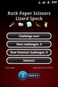 Rock Paper Scissor LizardSpock Screen Shot 0