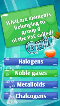 रसायन विज्ञान प्रश्नोत्तरी खेल विज्ञान आवेदन Screen Shot 4
