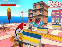 Shooting Pets Sniper - 3D Pixel Gun games for Kids Screen Shot 1