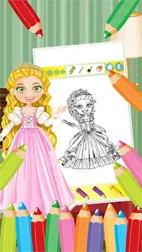 Princess Colorbook Coloring Screen Shot 4