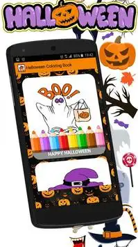 Halloween coloring Book : witches &  Pumpkins Screen Shot 5