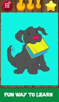Puppy dog coloring - Cute puppies draw & paint Screen Shot 4