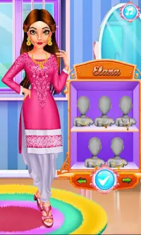 Stylist Puteri India- Permainan Kecantikan Dressup Screen Shot 4