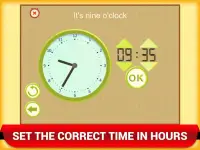 Telling Time Clock Kids Games Screen Shot 0