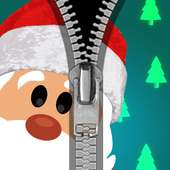 fake zipper lock screen christmas