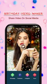 Birthday Video Maker with Song and Name Screen Shot 5