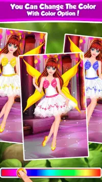 परी गुड़िया - फैशन सैलून मेकअप खेल पोशाक Screen Shot 14
