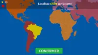 MapGeo- jeu  pays et capitales sur la carte quiz Screen Shot 3