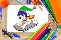 Coloring game to draw paw Screen Shot 2