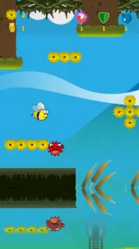 Bee vs Spiders: Tap Tap to Fly & Jump | Flappy Bee Screen Shot 0