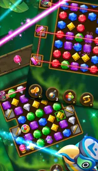 Jewel Match 3 Puzzle: Misión de bloque láser Screen Shot 0