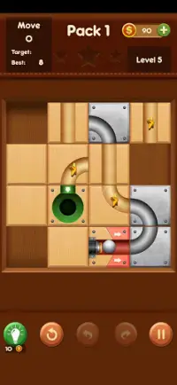 Unblock Ball - Wood Block Puzzle Game Screen Shot 1