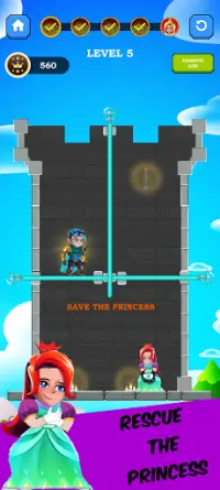 Rescue Hero 2 -  Wars & Pull Pin Puzzle Screen Shot 2