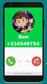 Fake Call From Ben Prank 10 Screen Shot 0