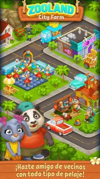 Farm Zoo: Feliz Granja de Animales en Gran Ciudad Screen Shot 0