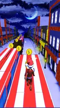 çocuklar Santa Claus metro koşucu çalıştırmak Screen Shot 1