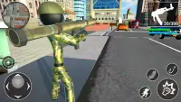 US Army Stickman Counter Rope Hero 3D Screen Shot 3