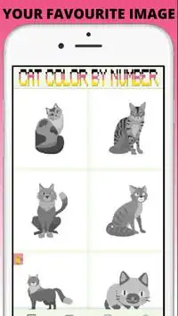 Cat Pixel Art - Cat Color by Number Screen Shot 1