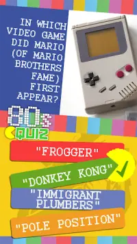 80s Trivia Quiz Game - 1980s Quiz Screen Shot 0