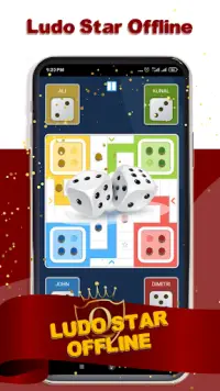 Ludo Star Offline - Free Ludo Board All Star Game Screen Shot 1