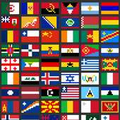 Color by number flags - Pixel Art