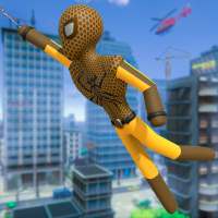 Stickman Spider Rope Hero - Gangster Vice Town 3D