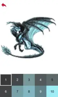 Dragons Color by Number - Pixel Art Game Screen Shot 7