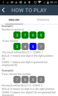 Guess The Number/Bulls & cows Screen Shot 3