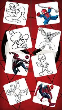 spider of man coloring super heroes fans Screen Shot 1