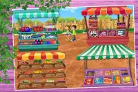 村のスーパーマーケットのショッピング Screen Shot 1
